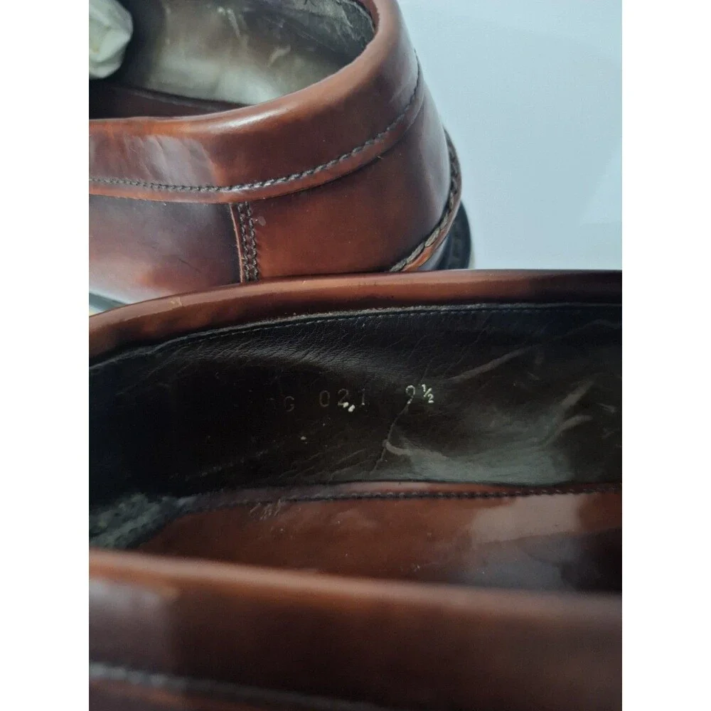 PRADA Mens Leather Loafers Sz 9.5 Brown Chunky Preppy Vintage Y2K School Teacher